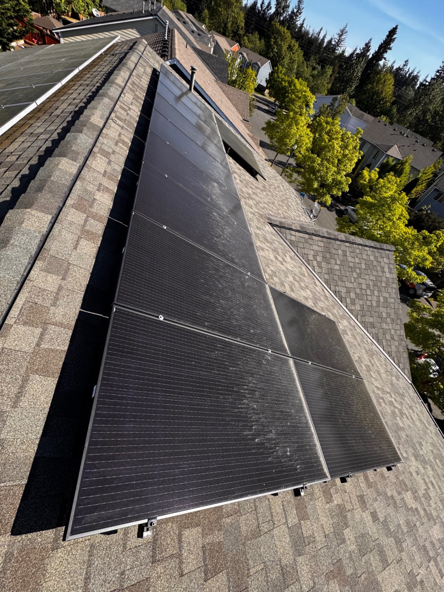 Solar Panel Cleaning — Before - Solar Panel Cleaning in King County WA — before