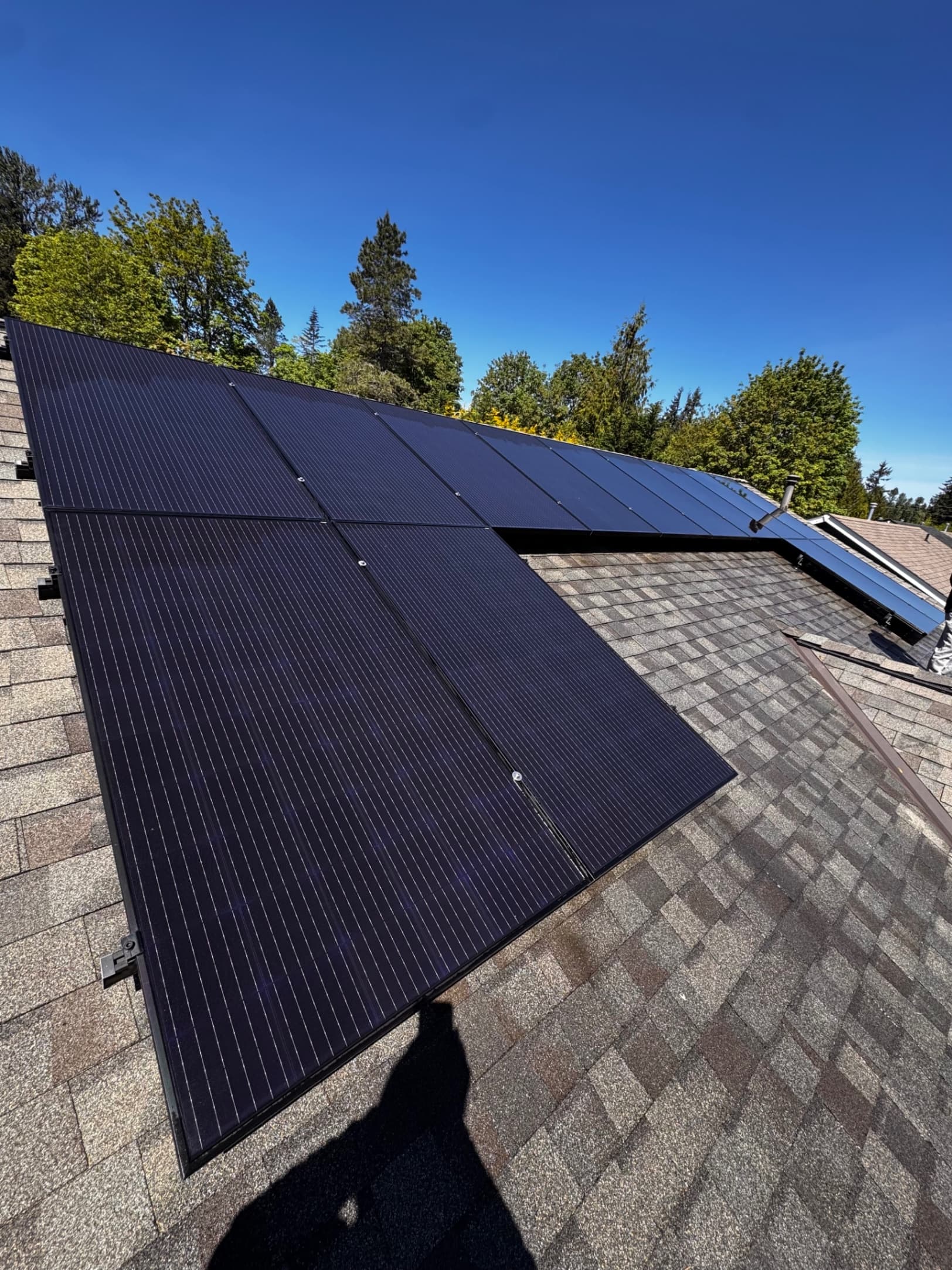 Solar Panel Cleaning — Before - Solar Panel Cleaning in King County WA — after
