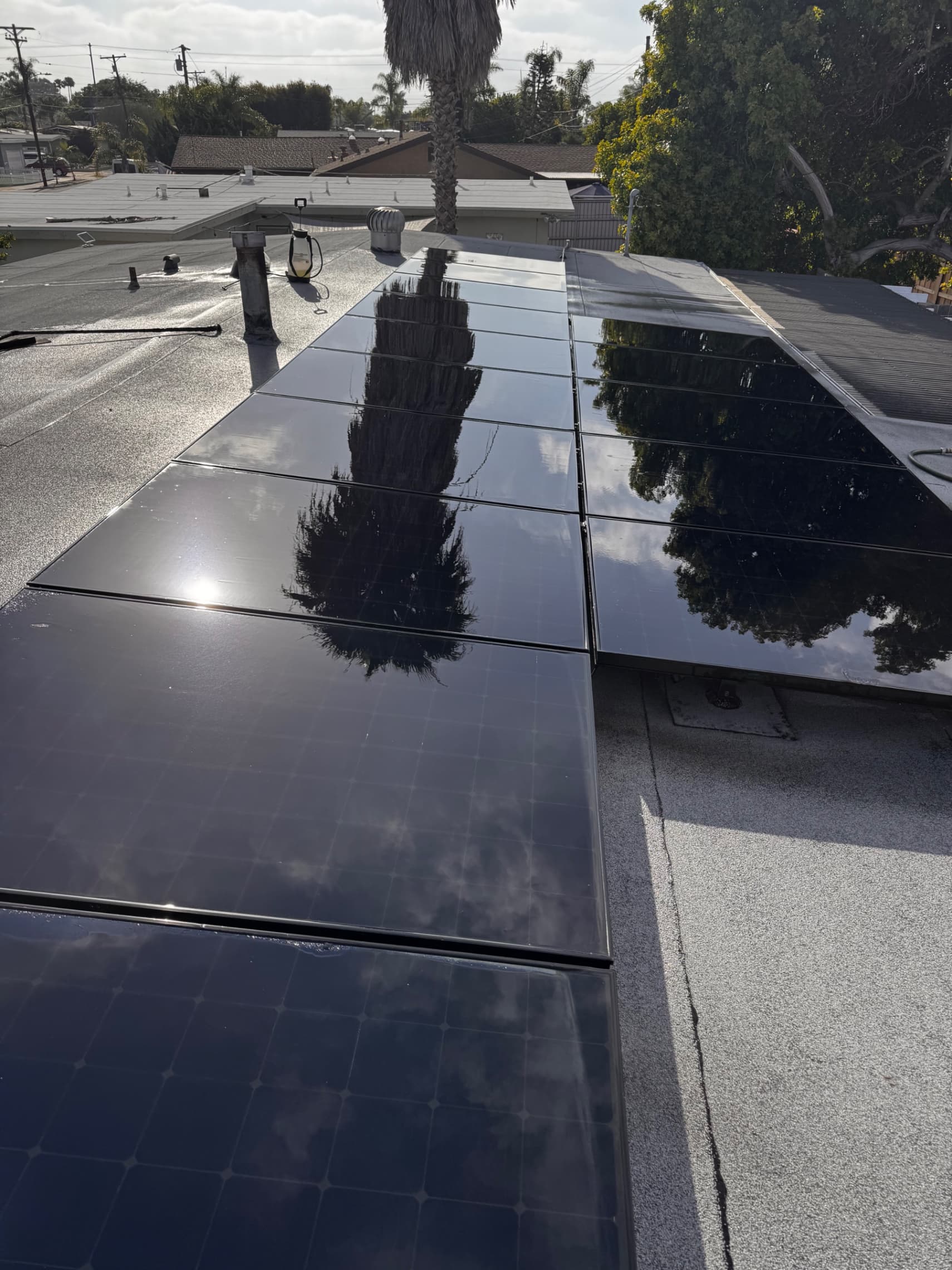 Solar Panel Cleaning — Before - Solar Panel Cleaning in King County WA — after